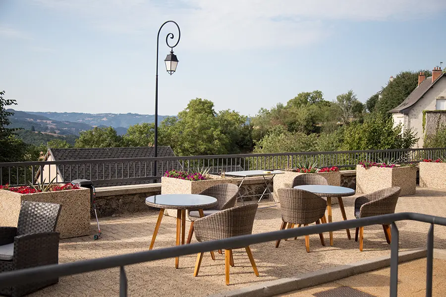 terrasse gite aveyron